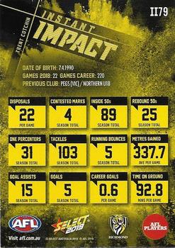 2019 Select Footy Stars - Instant Impact #II79 Trent Cotchin Back